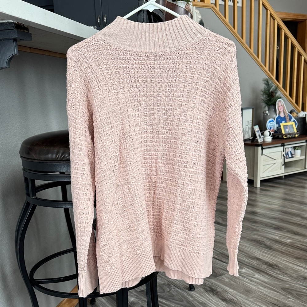 Chaps Light Pink Women's Cowl Neck Sweater